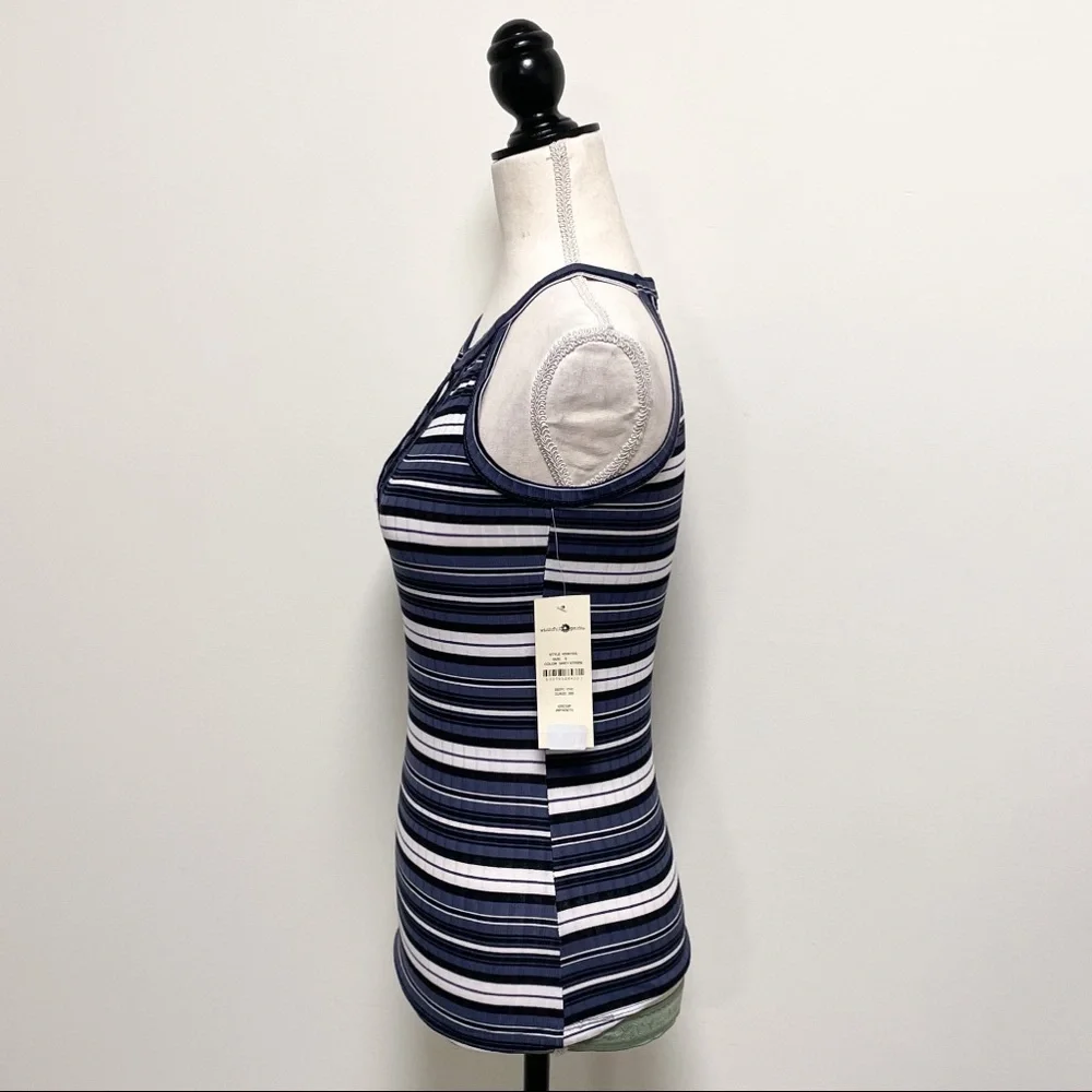 Wishful Park Ribbed Stripe Key Hole Sleeveless Tank NWT Juniors Small Racerback - Picture 4 of 7